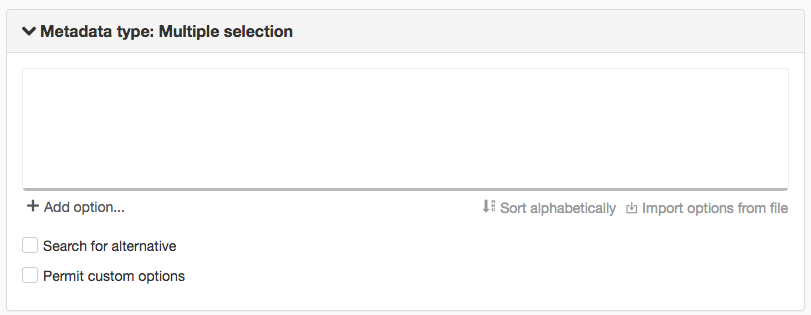 Multiple selection
