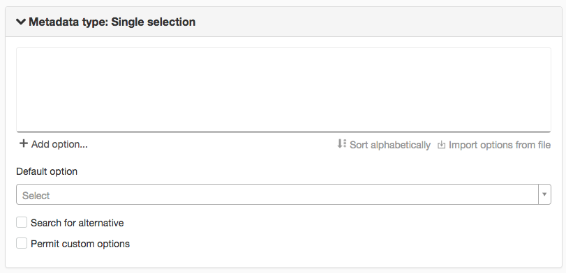 Single selection