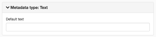 Metadata text