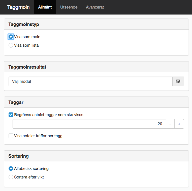 Fliken taggmoln