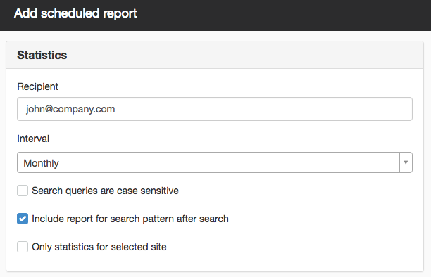 Add scheduled reports
