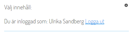 Exempel på en valbar vy