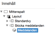 Meddelanden under Innehåll