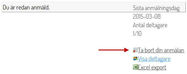 Skärmdump på adm av webbanmälan