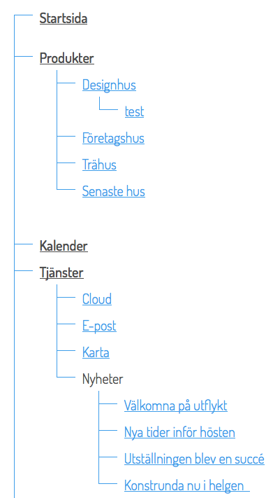 Skärmdump på Webbkarta exempel