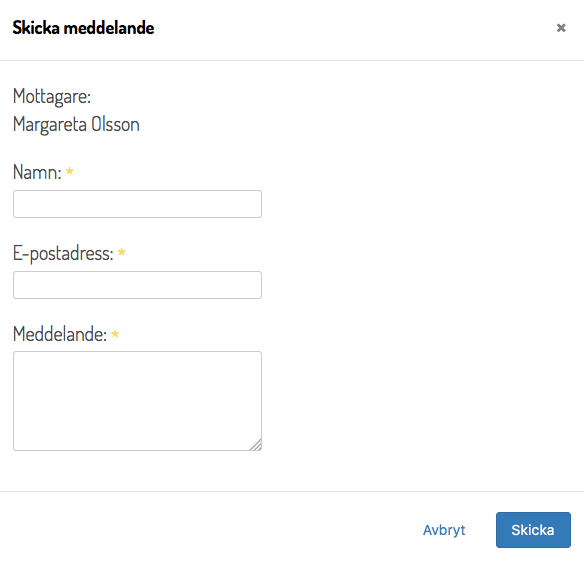 Skärmdump på Skicka meddelande