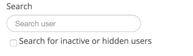 Search user