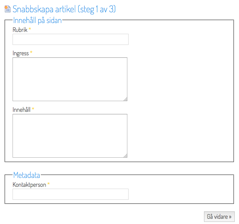 Resultat med metadata