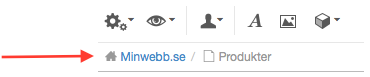 Länkstig i SiteVision