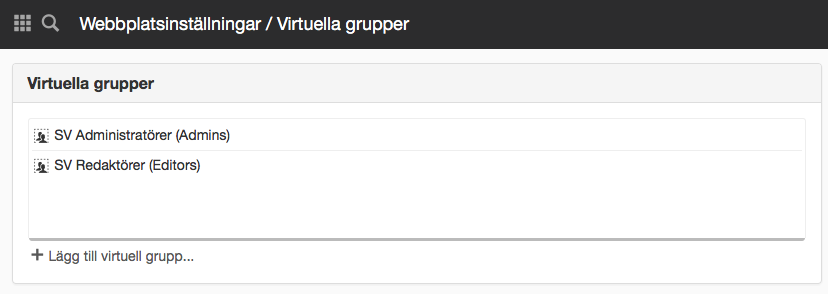 Virtuella grupper