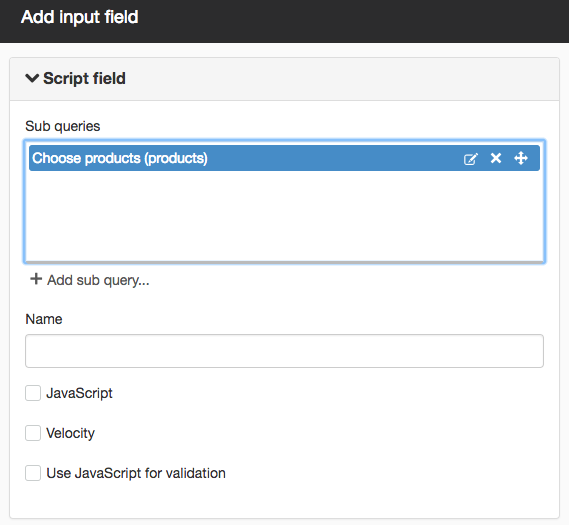 Script field