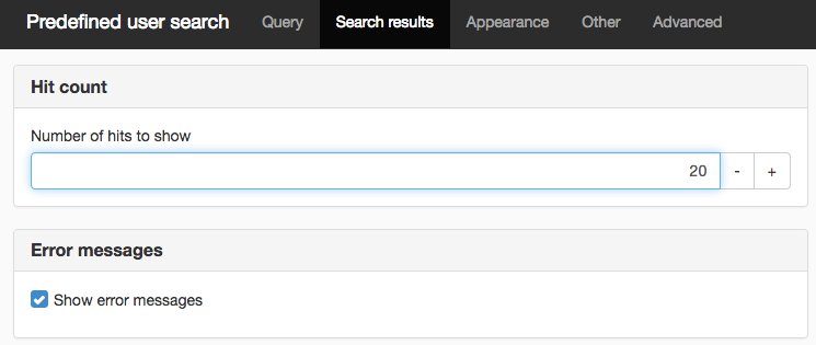 Search results