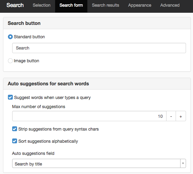 Search form