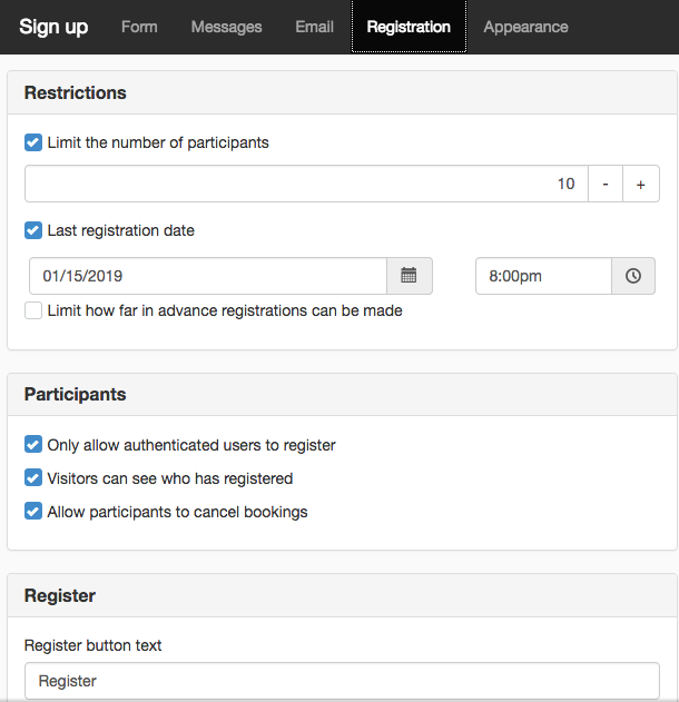 Registration