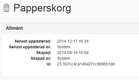 allmänt om papperskorgen