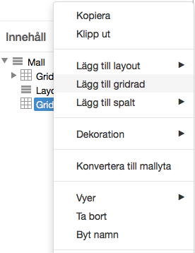 Lägg till gridrad