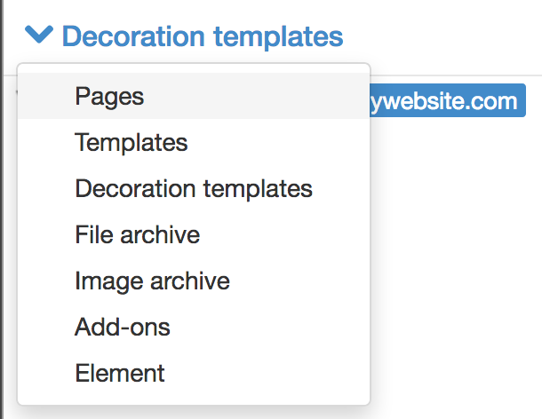 Show decoration templates