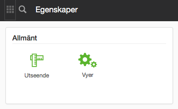 Panelen Vyer på en vy