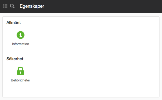 Egenskaper på mallarkiv