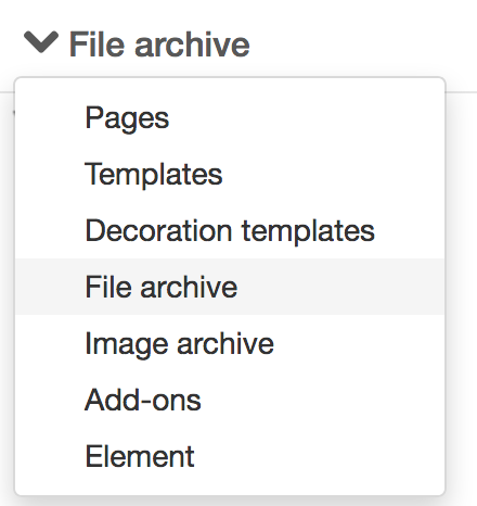 Show file archive