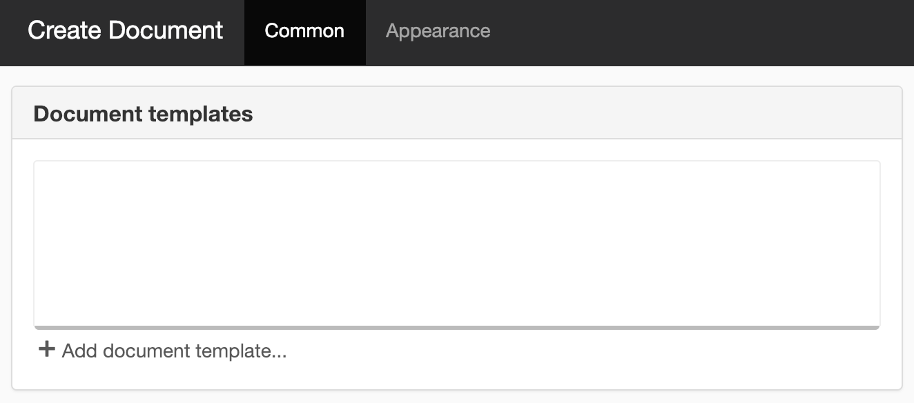 Create document - common