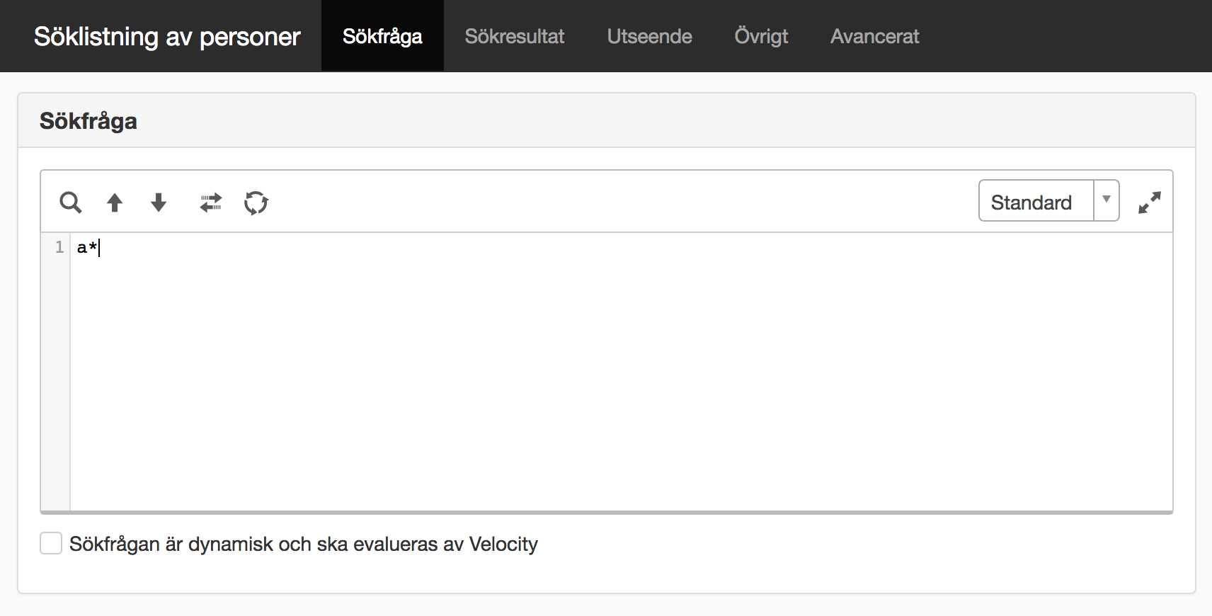 Fliken sökfråga