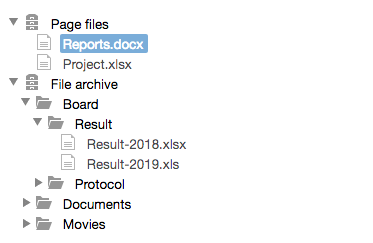 File archive or page files