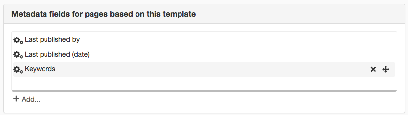 Move metadata fields on template