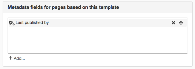 Remove metadata field on template