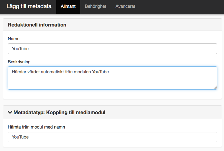 Koppling till mediamodul
