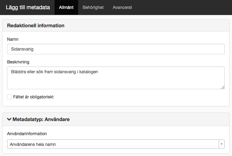 Lägg till användarmetadata