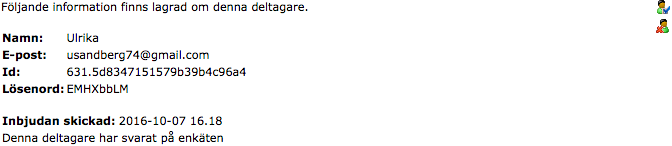 Info om deltagare