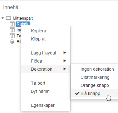 Dialogruta för dekoration