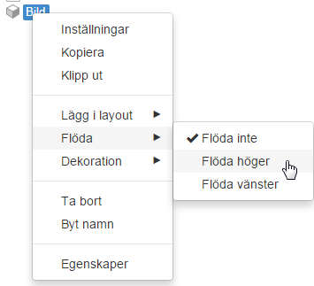 Dialogruta för flöde av modul