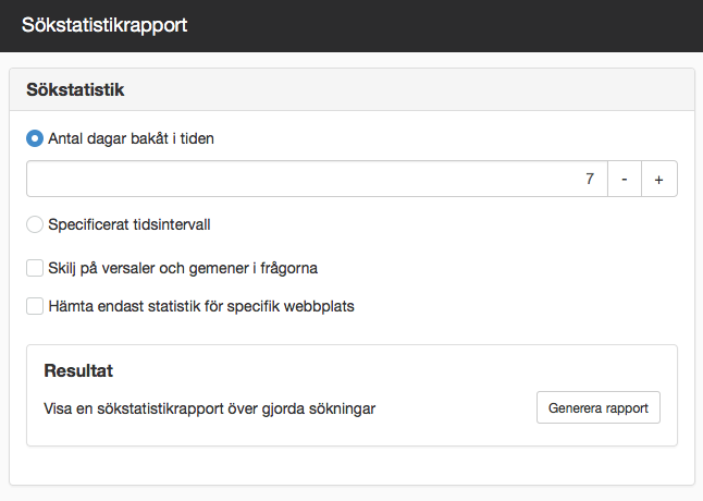 Sökstatistik