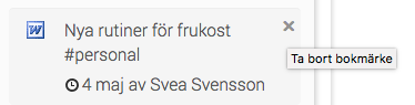 Ta bort inlägg