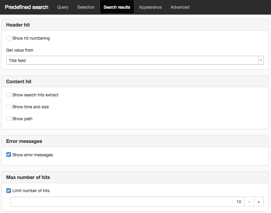 Search results