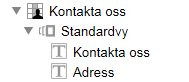 Layout med ikon samt stanardvyn