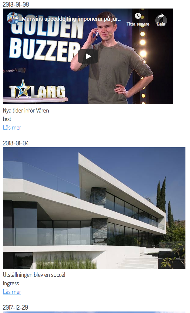 Resultat nyhetslistning
