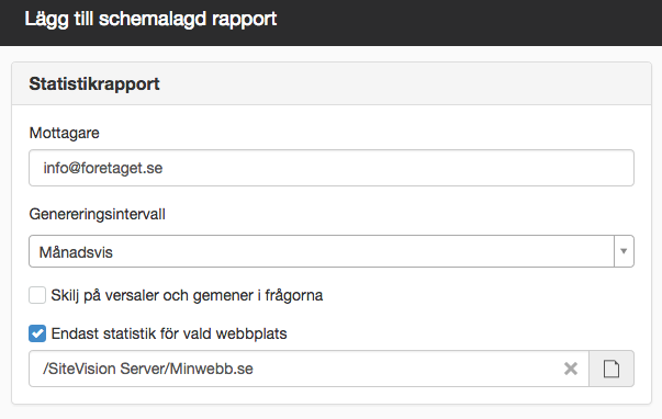 Schemalagda rapport