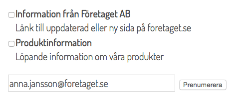 Prenumerationslista