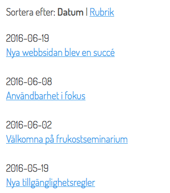 Datumsorterat
