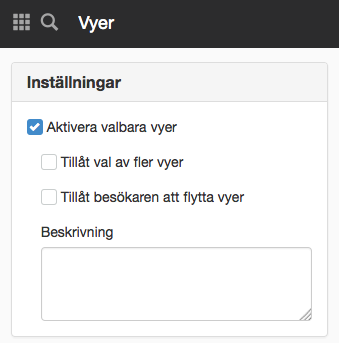 Panelen vyer