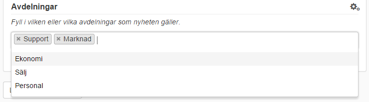 Exempel på metadata enval