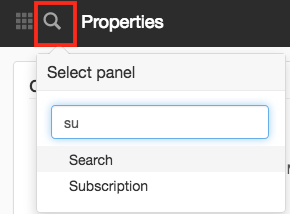 Select panel