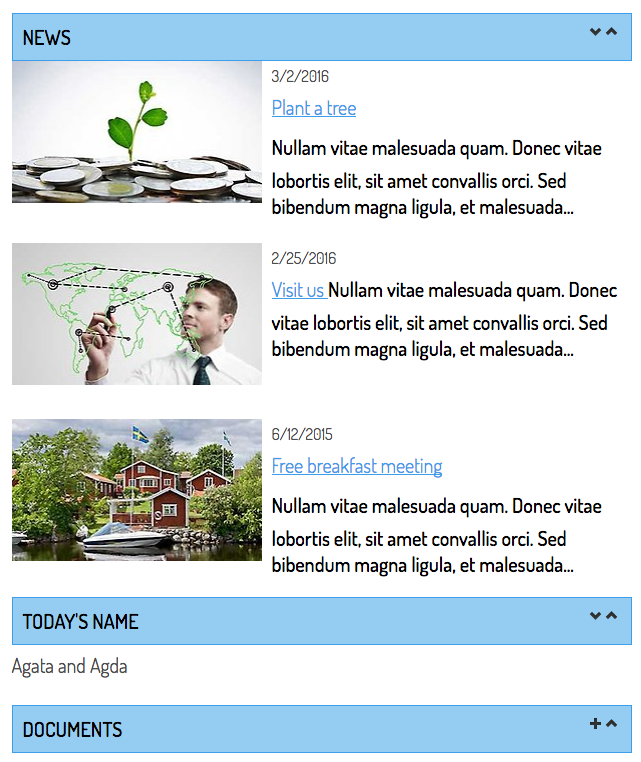 Example toolbar