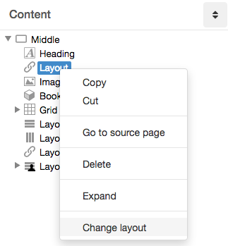 Change layout