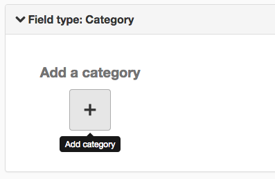 Field type Category
