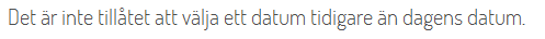 Skärmdump på felmeddelande