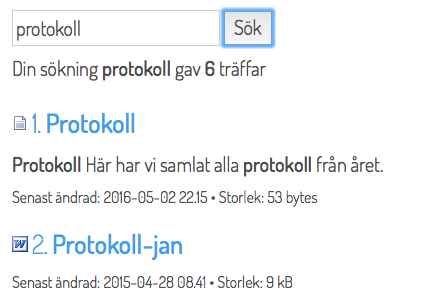 Numrerade träffar